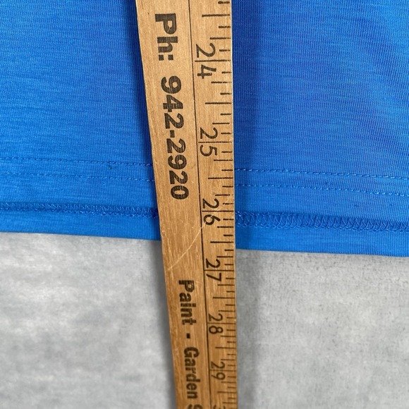 Ash & Erie Shirt men's Medium Polo Short Sleeve Performance Stretch Casual Blue - Picture 10 of 11